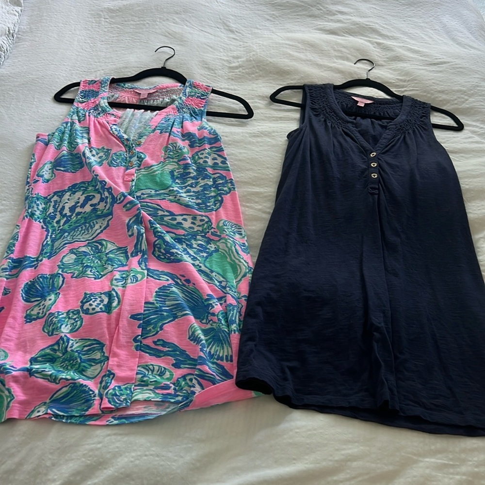 Two Lilly Pulitzer cotton dresses- size small.  So comfy for summer